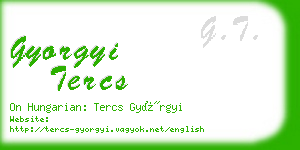 gyorgyi tercs business card